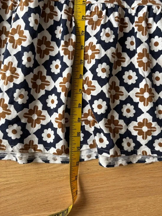 Boden Sleeveless V-Neck Maxi Dress in Navy and Brown Tile Print - Picture 7 of 9